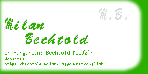 milan bechtold business card